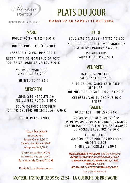 PLATS du jour semaine internet 1