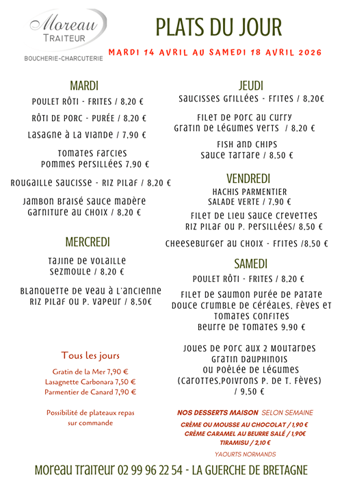 PLATS du jour semaine internet 1