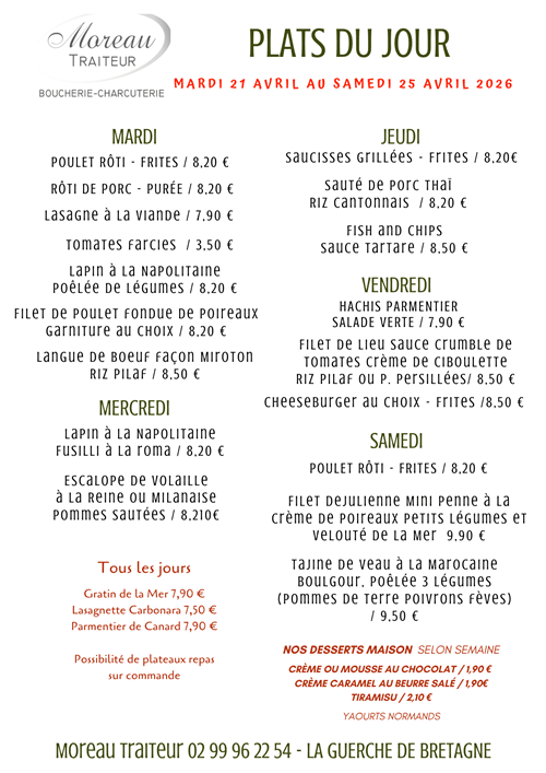 PLATS du jour semaine internet 2