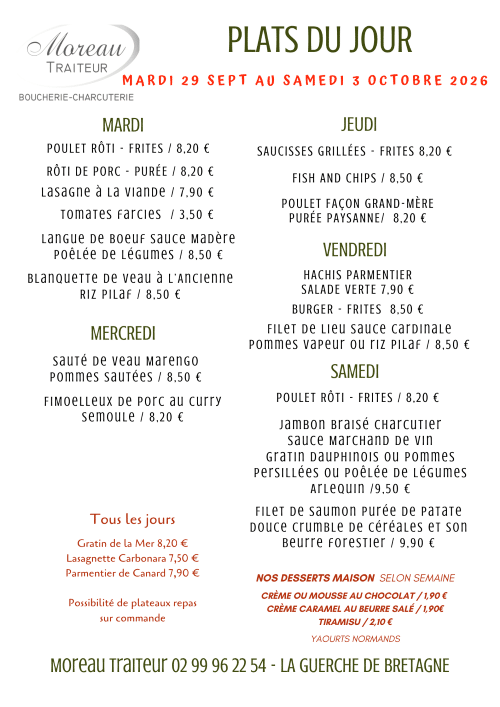 PLATS du jour semaine internet 4