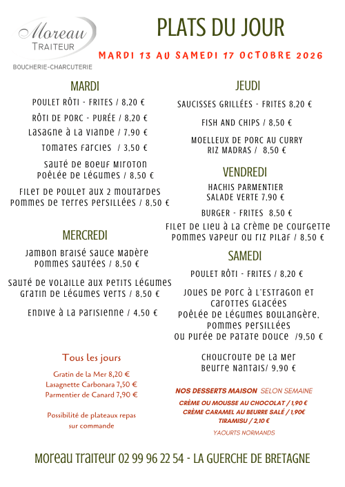 PLATS du jour semaine internet 1